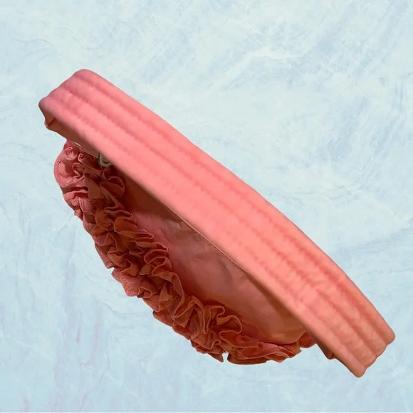 EUC. MOLLY GODDARD X BAGGU RUFFLE PINK SHOULDER BAG. SOLD OUT.ATTACHED KEY STRAP - Picture 7 of 16